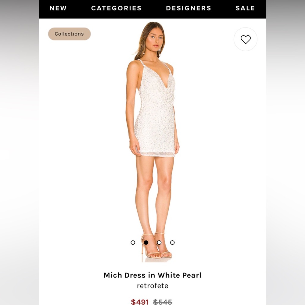 Retrofete mich dress in white Pearl.